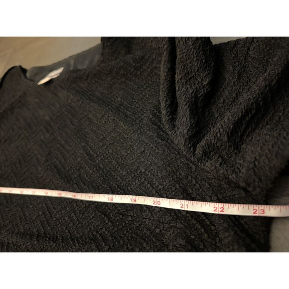 Chico's Scoop Neck Layered Ruffle Sleeves Black Dress Stretch - Sz 3 (XL/16) - Picture 10 of 16